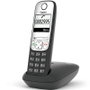 Gigaset A690 - Teléfono Inalámbrico DECT Analógico con Manos Libres, Bloqueo de Llamadas, Pantalla Grande Iluminada de 2 Pulgadas, Agenda 100 Contactos, ECO DECT - Negro